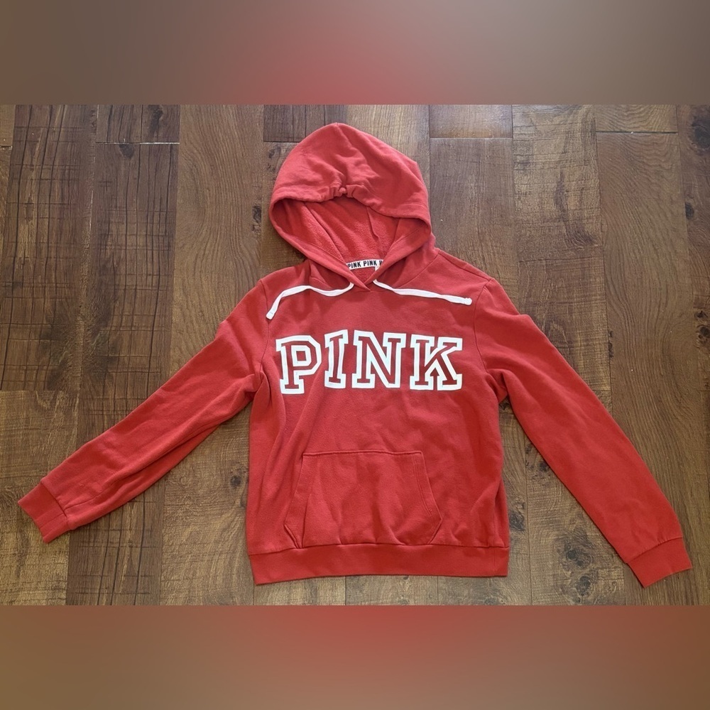 PINK Victoria’s Secret hoodie logo Sz medium